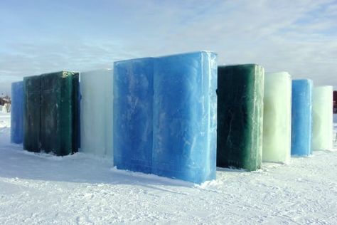 Lawrence Weiner, Ten Arquitectos · Obscure Horizons Ice Installation, Lawrence Weiner, Ice Art, Festival Image, Jasper Johns, Conceptual Design, Art Installation, Traditional Architecture, Sculpture Installation