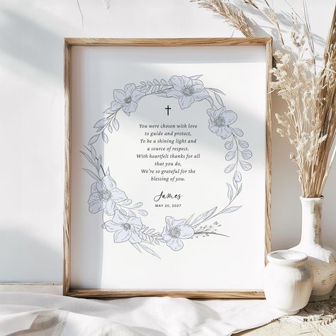 Baptism Thank You Gift for Godfather, Editable Personalized Godfather Poem Gift Godparents Gift Godmother Gift Christening Gift Download 374 Personalized Godmother Gifts, Gift Template, Editable Certificates, Godfather Gifts, Godparent Gifts, Godmother Gifts, Download Button, Baptism Invitations, God Parents