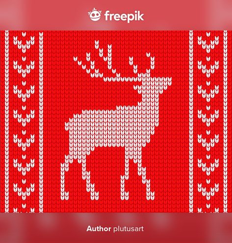 Knitted deer with patterns on the sides.... | Premium Vector #Freepik #vector #pattern #christmas #winter #new-year Deer Knitting Pattern, Knitted Deer Pattern, Christmas Knitting Graphs, Knitting Charts Animal, Knit Deer Pattern, Geometric Knitting Pattern, Deer Knitting Chart, Geometric Knitting, Deer Sweater Knitting Pattern