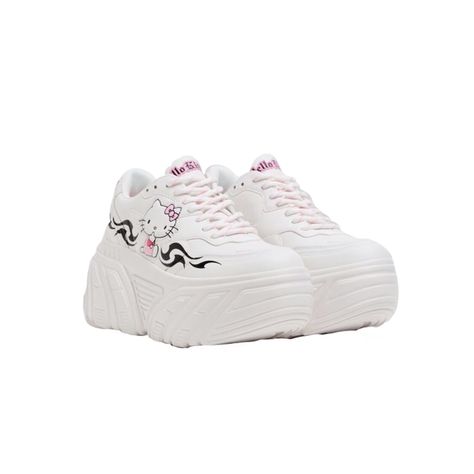 Hello Kitty Bershka Sneakers Clothes Png Shoes, Hello Kitty Platforms, Sneakers Png, Soft Aesthetic Outfits, Bershka Shoes, Shoes Png, Png Clothes, Hello Kitty Shoes, Y2k Shoes