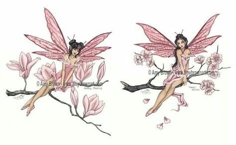 Fairies Tattoo, Dark Fairies, Amy Brown Art, Amy Brown Fairies, Japanese Magnolia, Fairy Tattoo Designs, Fairy Drawings, Elves Fantasy, Amy Brown