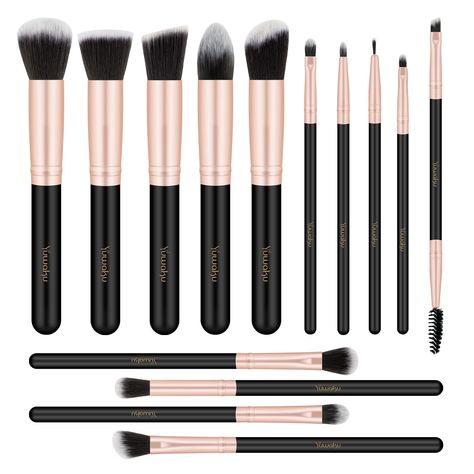 Makeup Brush Set Amazon, Make Up Brushes Set, Affordable Makeup Brands, Kabuki Makeup, Fine Eyeliner, Eyeshadow Brush Set, It Cosmetics Foundation, Eyelashes Makeup, Makeup Brush Kit