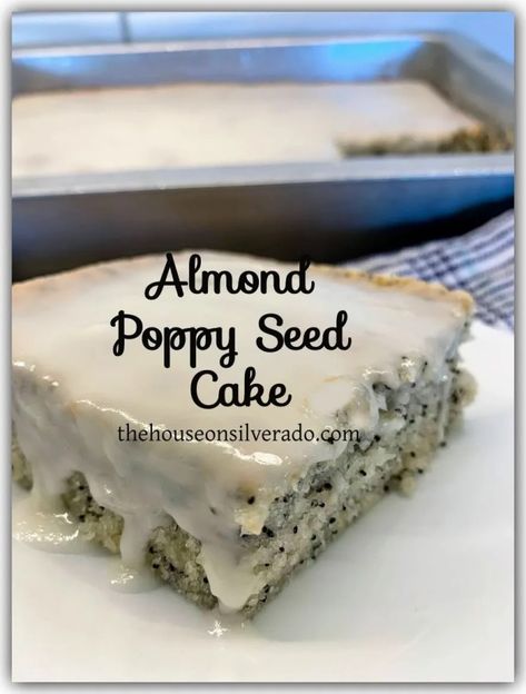 Poppy Seed Dessert, Cake With Poppy Seeds, Almond Poppy Seed Cake, Poppy Seed Recipes, Poppy Seed Cake Recipe, Easy Cake Recipe, Poppy Seed Bread, Seed Cake, Chocolate Raspberry Cake