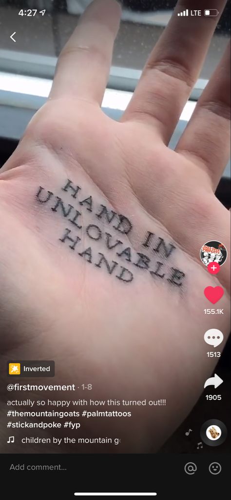 Unloveable Tattoo, Sick And Poke Tattoos, The Last Of Us Tattoo Quote, Weird Stick And Poke Tattoo, Tyler Inspired Tattoos, Sick N Poke Tattoo, Children Tattoo, Poked Tattoo, No Children