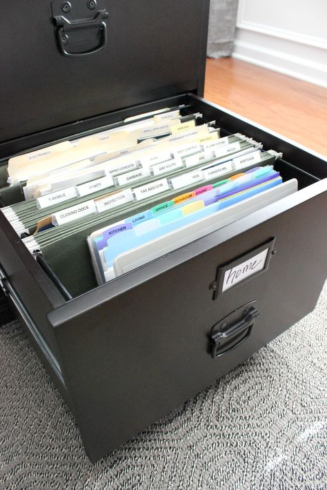 Organizing Paperwork Filing System, Office Filing System, Work Desk Organization, Filing Cabinet Organization, Office Desk Set, Office Organization At Work, Ikea Alex, Organizational Ideas, Organizing Paperwork