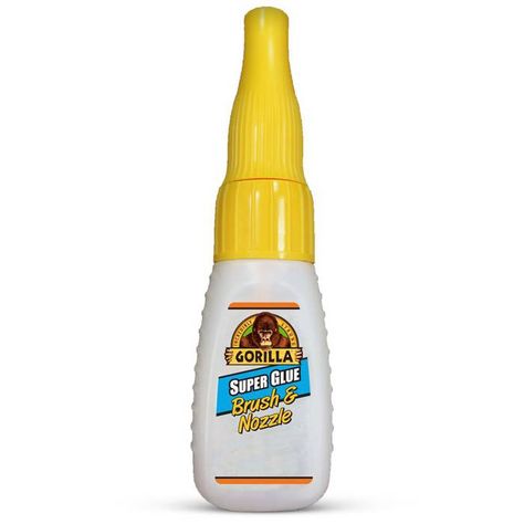 Gorilla Super Glue Brush & Nozzle | Gorilla Glue | Gorilla Glue Gorilla Glue, Bristle Brush, Adhesive Glue, Bottle Brush, Super Glue, Mustard Bottle, Art Sets, Glue, Repair