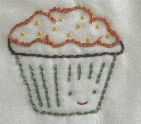 Cupcake Pattern, Fabric Flower Pins, Wild Olive, Handmade Baby Quilts, Embroidery Sampler, Embroidery Tshirt, Embroidery Template, Hand Embroidery Videos, Embroidery Transfers