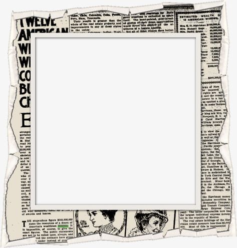 Newspaper Frame, Frames Design Graphic, Scrapbook Frame, Paper Background Design, Scrapbook Book, K Wallpaper, Frame Png, Decorative Frame, Frame Background