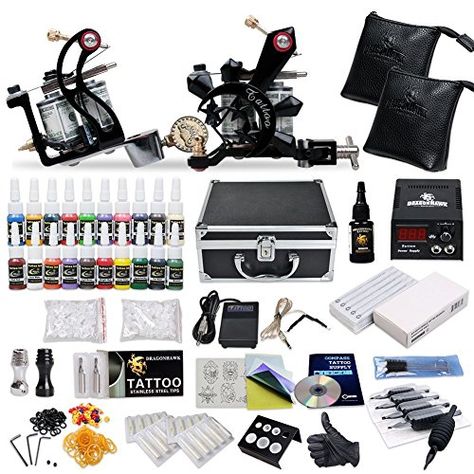 Tattoo Starter Kit, Professional Tattoo Kits, Complete Tattoo, Tattoo Machine Kits, Full Tattoo, Beginner Tattoos, Tattoo Kits, Professional Skin Care Products, Professional Tattoo