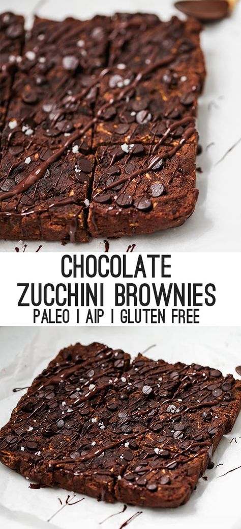 Aip Zucchini, Paleo Chocolate Recipes, Chocolate Zucchini Brownies, Unbound Wellness, Paleo Brownies, Cookie Dough Cake, Autoimmune Paleo Recipes, Zucchini Brownies, Aip Paleo Recipes