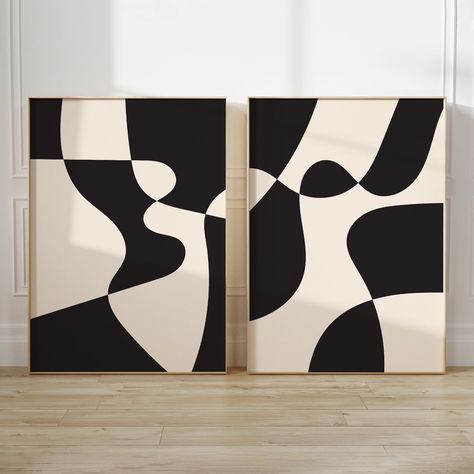 Black Beige Abstract Wall Art Set of 2 Pieces Bedroom Wall Decor, Black PRINTABLE Wall Art Set of 2 Abstract Art Prints Modern Wall Art Set THIS LISTING INCLUDES 2 IMAGES After you purchase you will receive a link from where you will be able to download the images. Each image is provided in 5 Two Piece Abstract Paintings, Black And Tan Wall Art, Big Wall Art Bedroom, Black And Beige Wall Art, 3 Piece Wall Art Diy, Black And Beige Bedroom, Big Abstract Painting, Mens Wall Art, Masculine Wall Art