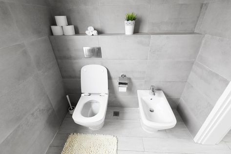 Toilet And Bidet, Leaky Toilet, American Bathroom, Leaking Toilet, Toilet And Bathroom Design, Bidet Attachment, Bidet Bathroom, Dual Flush Toilet, British Home