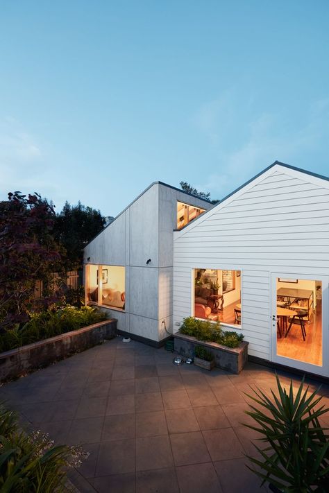 Nov 30, 2018 - The Albert Park House by Claire Scorpo Architects is a rennovation project to an existing residential space in inner-city Melbourne. Claire and her team redesigned a standard double-fronted Victorian terrace in Albert Park and in the process created a comfortable residential home with significant useable spaces. Cement Sheet, House Cladding, Albert Park, Park House, H Design, Australian Architecture, Victorian Terrace, Architecture Interiors, Pergola Designs