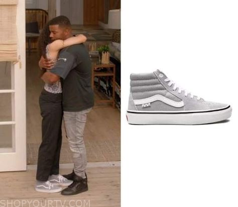 All American: Season 5 Episode 19 Olivia's Grey High Top Van Sneakers All American Season 5, High Top Vans Outfit, American Clothes, Van Sneakers, Olivia Gray, Vans Outfit, Where To Buy Clothes, High Top Vans, Clothes Style