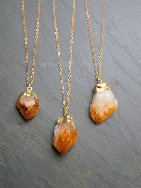 Citrine Necklace Raw Citrine Citrine by TheRockStarGoddess Raw Citrine Necklace, Citrine Crystal Necklace, Manifest Wealth, Raw Citrine, Wealth And Prosperity, Manifesting Wealth, Citrine Jewelry, Raw Crystal Necklace, Necklace Stone