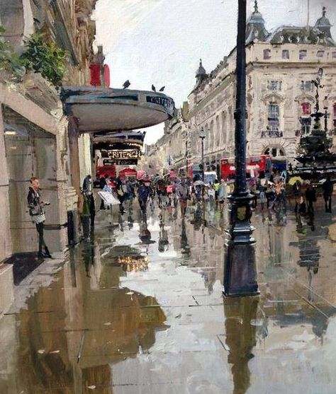 Peter Brown Peter Brown, London Painting, Victoria Art, Urban Painting, Brown Painting, City Painting, Jackson's Art, English Art, Cityscape Art