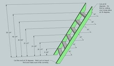 How To Make A Ladder For Bunk Bed, Bed Ladder Ideas, Simple Bunk Beds, Diy Bunk Bed Ladder, Diy Loft Ladder, Simple Beds, Bunk Ladder, Loft Stairs Ideas, Bed Guard Rails