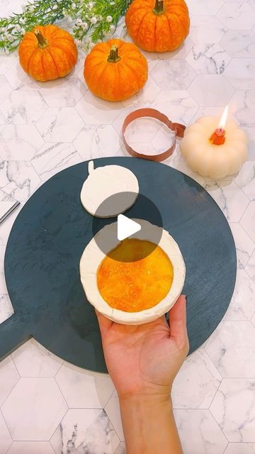 Linh Bedi - Oakville Toronto Charcuterie| Grazing| Boards| on Instagram: "Elevate your Fall charcuterie board and platter with this simple Brie Pumpkin tutorial! 

SAVE now to refer back!

If this inspired you, pls share it so others can see it too.

What you need:

- Brie wheel
- Cheese slicer or you can use a sharp knife
- Pumpkin cookie cutter
- Apricot jam or jam of your choice

~ Linh

:
:
:
:
:
:

#charcuterieplatter #foodstyling #cheeselovers #fallvibes #hostingaparty #pumkincarving #halloweencharcuterie" Brie Pumpkin, Brie Wheel, Fall Charcuterie Board, Fall Charcuterie, Pumpkin Tutorial, Pumkin Carving, Pumpkin Cookie, Cheese Slicer, Charcuterie Platter