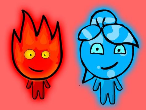 Fire Boy And Water Girl Tattoo, Fire And Water Drawing, Fireboy And Watergirl Tattoo, Fire Boy And Water Girl, Fire And Water Tattoo, Light Temple, Fireboy And Watergirl, Maching Tattoos, Temple Of Light