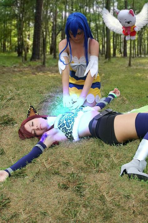 Erza Cosplay, Wendy Marvel, Cosplay Fairy, Wendy Marvell, Fairy Tail Cosplay, Fitness Shirts, Snake Bite, Cosplay Cosplay, Awesome Cosplay