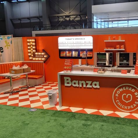 Let us take your order for next year's event 👨‍🍳 Here are a few client projects from another successful Restaurant Show!
.
.
.
#2023RestaurantShow #2023NationalRestaurantShow Food Trade Show Booth Design, Restaurant Pop Up Design, Food Expo Booth Design, Food Booth Design Ideas, Food Booth Design, Food Stand Design, Pink Retro Wallpaper, Kitchen Booth, Food Expo