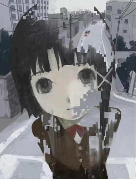 Serial Experiments Lain, Funky Art, Pretty Art, Character Drawing, Aesthetic Anime, Sake, Art Inspo, Cute Art, Art Reference