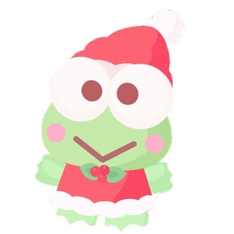 Keroppi Christmas, Hello Sweet Days, Christmas Colouring Pages, Cat App, Character Reference Sheet, Sweet Days, Construction Paper Crafts, Hello Kitty Characters, Hello Kitty Christmas