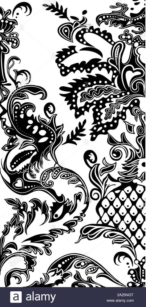 Paisley Black And White, Batik Pattern Vector, Batik Vector, Batik Background, Background Batik, Motif Batik, Business Stock Photos, Batik Pattern, Batik Design