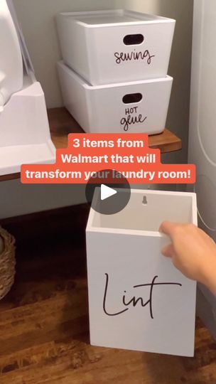 59K views · 261 reactions | ✨ 3 laundry room must-haves from Walmart! ✨
‌
‌This is my laundry room so I swear by these products! My laundry room is pretty tiny but packs a punch with storage, thanks to these items! ✔️
‌
‌Detergent stand: https://urlgeni.us/mavely/detergentstand
‌
‌Lint bin: https://urlgeni.us/mavely/lintbin
‌
‌Magnetic bins: https://urlgeni.us/mavely/magneticbin | The Tidy Home | Black Box · Money Lint Bin, Home Black, Black Box, Hot Glue, Laundry Room, Must Haves, Money, Black