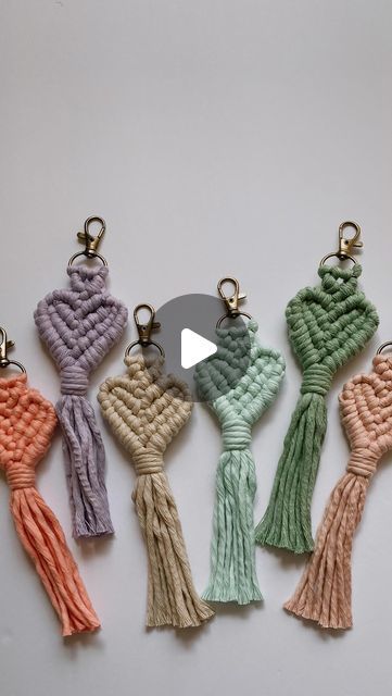 Heart Macrame Tutorial, Macrame Heart Keychain Tutorial, Macrame Heart Tutorial, Macrame Keychain Diy Tutorials, Macrame Heart Keychain, Macrame Keychain Diy, Macrame Keychain Tutorial, Macrame Gifts, Macrame Heart