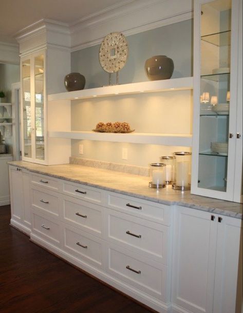 Tall Kitchen Storage, Dining Room Buffet Decor, Dining Room Built Ins, Dining Room Built In, Decoration Buffet, Dining Room Cabinet, Closet Built Ins, Dining Room Remodel, Built In Cupboards