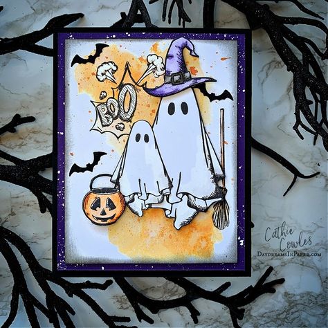 Cathie Cowles (@daydreamsinpaper) • Instagram photos and videos Tim Holtz Thanksgiving Cards, Tim Holtz Halloween, Cards Halloween, Halloween Cards Handmade, Thanksgiving Card, Halloween Tags, Ranger Ink, Halloween 2024, Oven Recipes