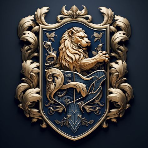 Code Of Arms Design, Fantasy Coat Of Arms, Iphone Wallpaper King, Lion Emblem, Lion Crest, Knight Shield, Glitter Wall Art, Lion Artwork, Heaven Art