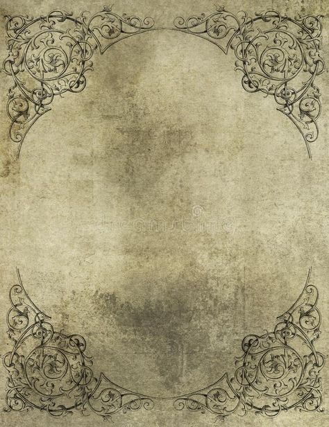 Vintage Parchment Paper Antique Background, Old. Old vintage parchment antique paper background with a fancy border. Makes for a nice print ad or advertisement royalty free stock photo Old Parchment, Antique Background, Vintage Stationary, Parchment Background, Stationary Paper, Vintage Borders, Borders For Paper, Antique Paper, Print Ad