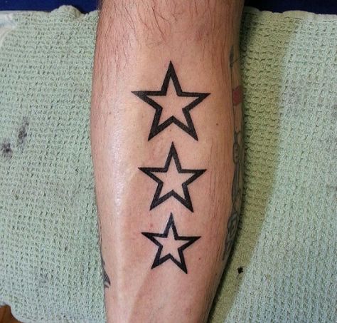 Three stars for my 3 amazing kids x Tattoos On One Side, 3 Star Tattoos, Three Star Tattoo, 3 Star Tattoo, Three Stars Tattoo, 3 Stars Tattoo, Star Tattoos For Men, Bigfoot Pictures, Infinity Symbol Tattoo