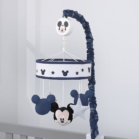 Recommended Ages: 0-5 MonthsBed Size: CribMobile Measurements: 5 Length/InchesBase Material: 100% PolyesterCare: Wipe CleanCountry of Origin: Imported Disney Baby Nurseries, Mickey Mouse Nursery, Star Icon, Baby Mickey Mouse, Classic Mickey Mouse, Disney Nursery, Baby Crib Mobile, Baby Mickey, Nursery Crib