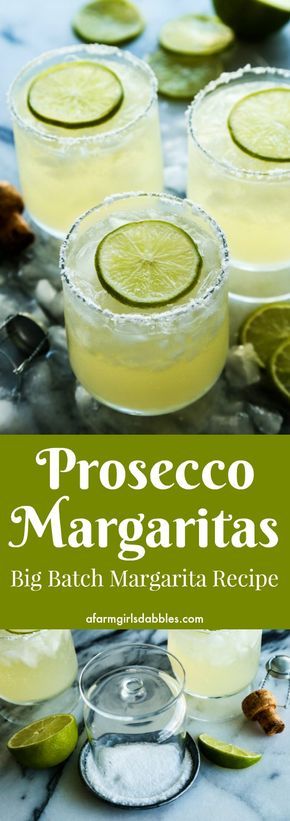 Prosecco Margarita, Cocktail Prosecco, Batch Cocktail Recipe, Batch Cocktails, Margarita Recipe, Margarita Recipes, Alcohol Drink Recipes, Alfredo Sauce, Alcohol Recipes