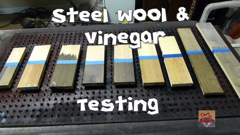 Steel Wool & Vinegar Testing: 11 Steps (with Pictures) Steel Wool Vinegar Stain, Vinegar Stain, Steel Wool And Vinegar, Red Oak Stain, Diy Wood Stain, Stain On Pine, Weathered Furniture, Different Species, Pressure Treated Wood