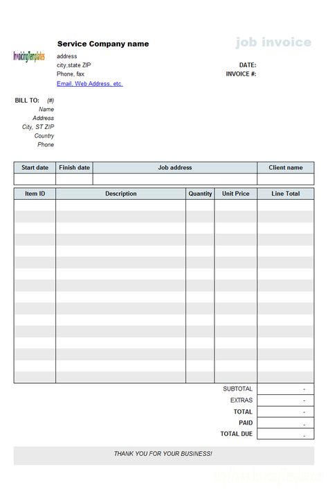 Job Invoicing Template Invoice Format In Excel, Photography Invoice Template, Invoice Layout, Invoice Sample, Invoice Example, Invoice Format, Microsoft Word Free, Invoice Template Word, Printable Invoice