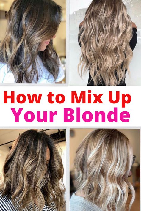 How to Mix up Your Blonde Hair - Looking for a new style for your blonde hair? Here are a bunch of ways to make blonde hair work for you! #Blonde #BlondeHair How To Change Up Blonde Hair, Best Blonde Hair Color 2023, Drastic Blonde Hair Change, How To Add Brown To Blonde Hair, Change Up Blonde Hair, Add Depth To Blonde Hair, Add Brown To Blonde Hair, Easy Upkeep Blonde Hair, Summer Hair 2023 Blonde