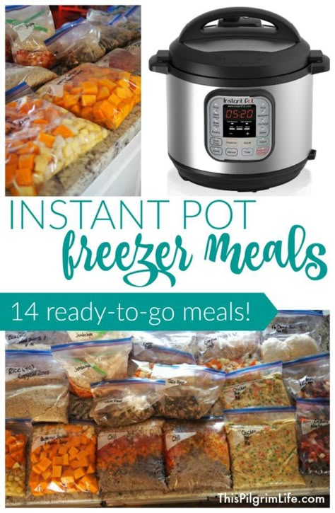 Make-Ahead Meatballs & Marinara - This Pilgrim Life Frozen Meal Prep, Salad Boats, Instant Pot Freezer, Instant Pot Freezer Meals, Whole30 Chicken, Electric Pressure Cooker Recipes, Freezer Meal Prep, Paleo Chicken, Instant Pot Dinner Recipes