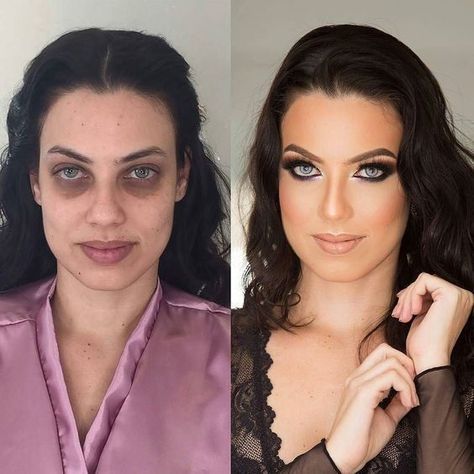 #makeup #makeupideas #makeupidea #specialmakeup #glaminati Makeup Before And After, Beauty Makeover, Power Of Makeup, Hooded Eye Makeup, Glamorous Makeup, Makeup Transformation, Makeup Makeover, Contour Makeup, After Photos