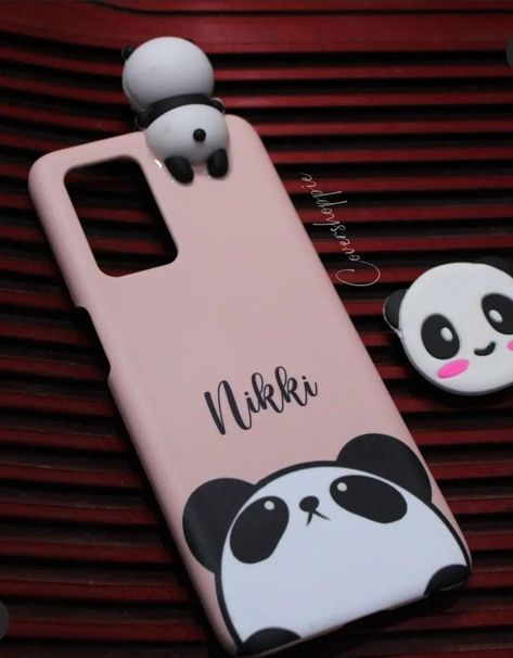 Phone Cover Painting Ideas Cute, Cute Mobile Cover Painting, Easy Phone Case Painting Ideas, Phone Cover Painting Ideas, Mobile Cover Painting Ideas, Beautiful Phone Covers, Panda Iphone Case, Chemistry Projects, Cover Painting