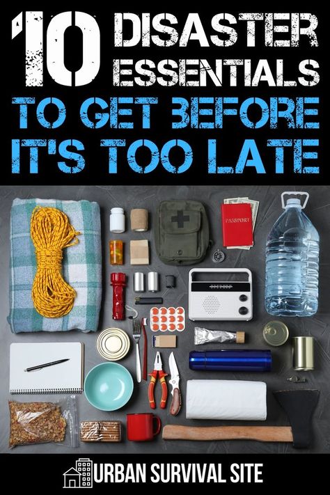 We’re going back to basics. If you’re an experienced prepper, you probably have all these disaster essentials covered. But if you’re a new prepper, then these are the areas you need to focus on first. The journey into disaster preparedness can be overwhelming, but focusing on a few essential areas can make the process less daunting. This article covers 10 key areas including food, water, shelter, tools, first aid supplies, communication, and reliable sources of light and warmth. Survival Supplies List, Prepper Essentials, Prepper Bunker, Emergency Bags, Kids Survival Skills, Emergency Go Bag, Prepper Ideas, Emergency Preparedness Items, Reliable Sources