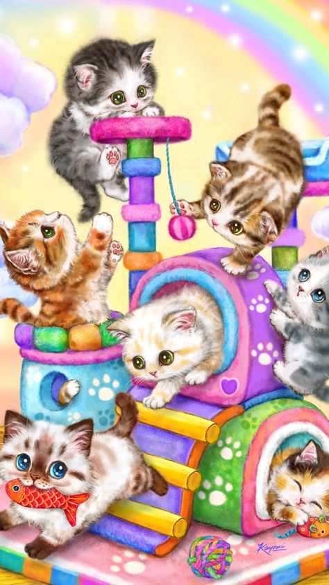 Cartoon Kittens, Fierce Animals, Nyan Cat, Pola Kristik, Cat Tower, Educational Baby Toys, 1000 Piece Jigsaw Puzzles, Amazing Animals, Pics Art