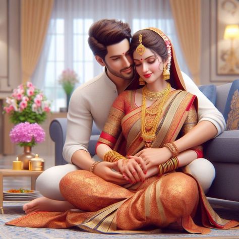 Marriage Images Indian, Husband And Wife Love Images, Marriage Cartoon Couple, Husband Wife Pictures, Husband Wife Images, Husband Wife Romance, Hindu Couple, Marriage Aesthetic, Marriage Cartoon