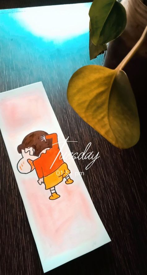 Shinchan bookmark 🔖 Doraemon Bookmark, Shinchan Bookmarks, Shinchan Drawing, Cartoon Bookmarks, Ticket Drawing, Easy Cartoon Characters, Bookmarks Diy, Handmade Bookmarks Diy, Journal Inspiration Writing