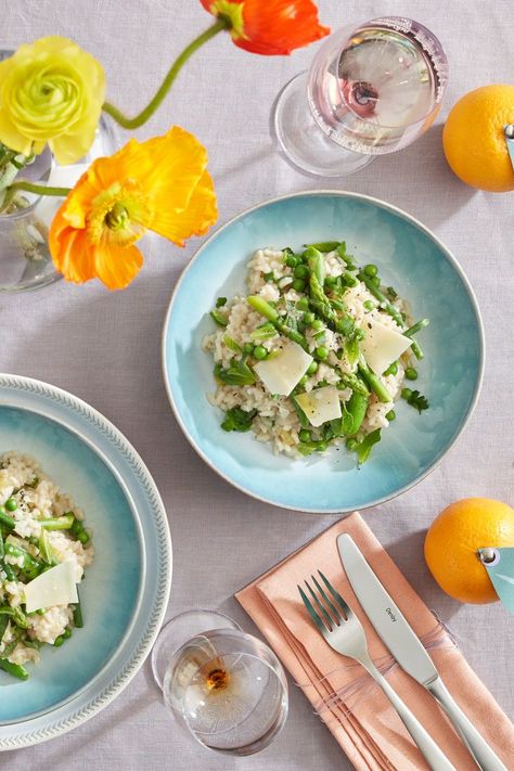 Spring Risotto recipe Spring Risotto, Garden Peas, New Potatoes, Risotto Recipe, Spring Refresh, Risotto Recipes, New Potato, Easter Recipes, The Change