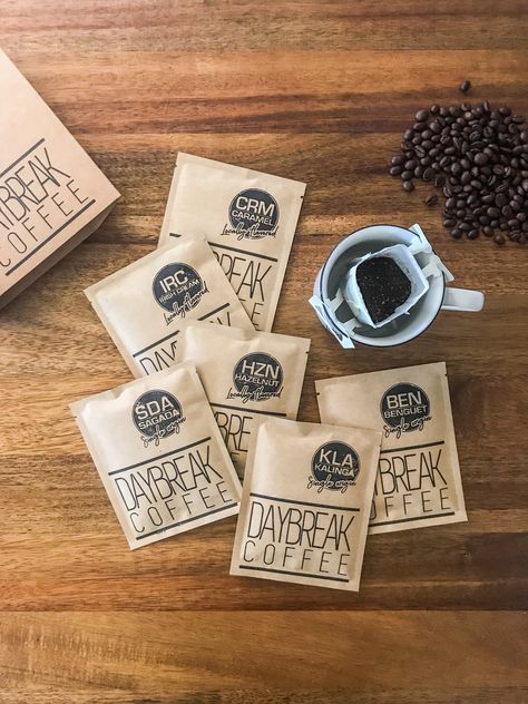 Label Aesthetic, Coffee Lifestyle, Coffee Package, Coffee Sachets, Coffee Shop Branding, Snack Shack, Coffee Shop Photography, Tea Packaging Design, Sampler Box