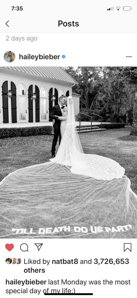 Hailey Bieber Wedding, Justin And Hailey Bieber, Justin And Hailey, Hailey Rhode Baldwin, Happy Wedding, Wedding Veils, Hailey Bieber, Wedding Veil, Fairytale Wedding